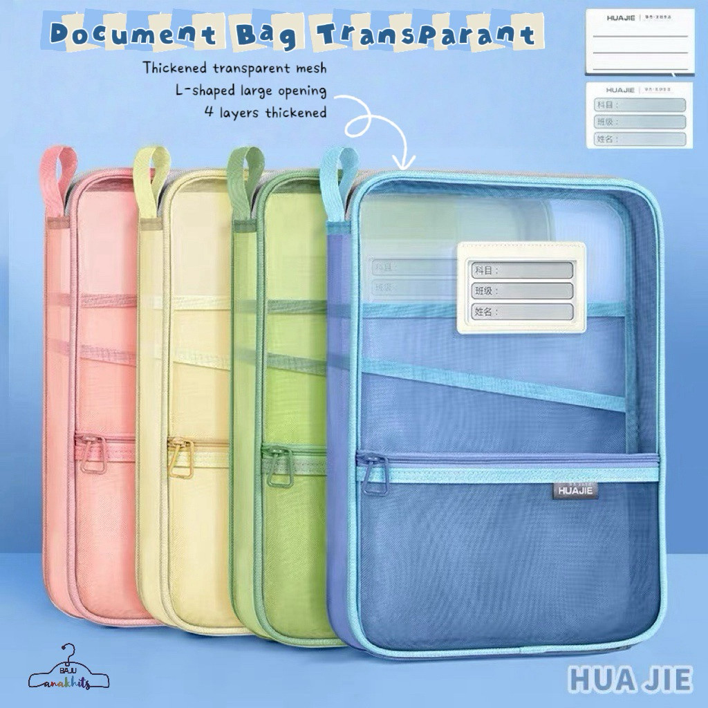 

New Tas Dokumen Transparan | Tas Buku Portabel Jaring | Tas Penyimpanan Buku Pelajaran | Folder Buku PelajaranPremium