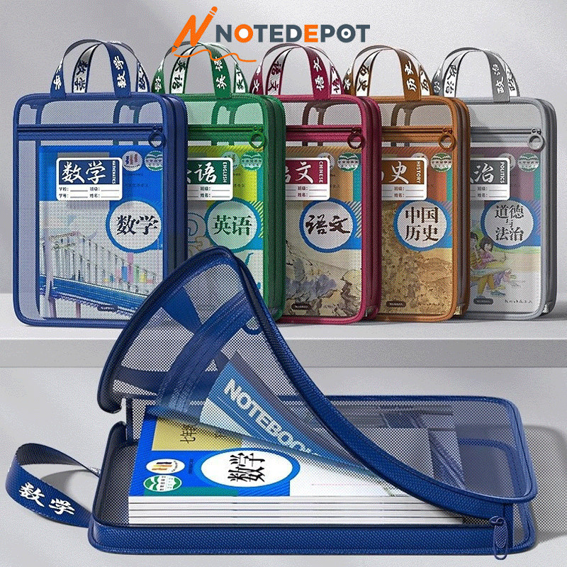 

Tas Dokumen Transparan 3 Lapis Tas Mesh Transparan Tas Buku Portabel Jaring Tas Penyimpanan Kertas