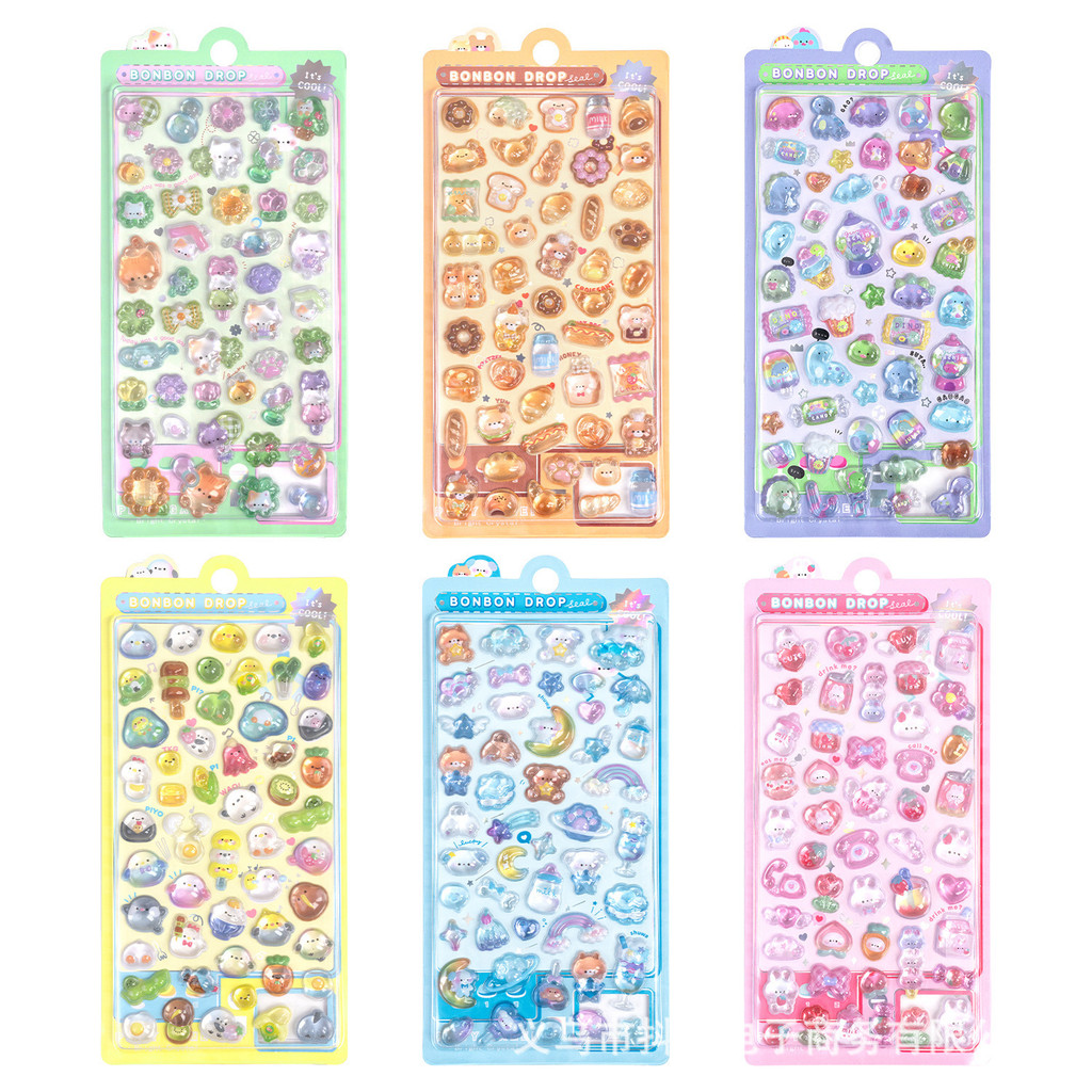 

1pc Japanese Style 3D Cartoon Acrylic Diamond Gem Stickers for Girls DIY Phone Case KIDS Class Toy Stickers Decoration