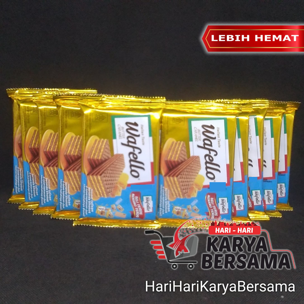 

MAKANAN RINGAN WAFER ROMA WAFELLO ITALIAN TASTE BUTTER CARAMEL PACK 10'S X 37.5GR