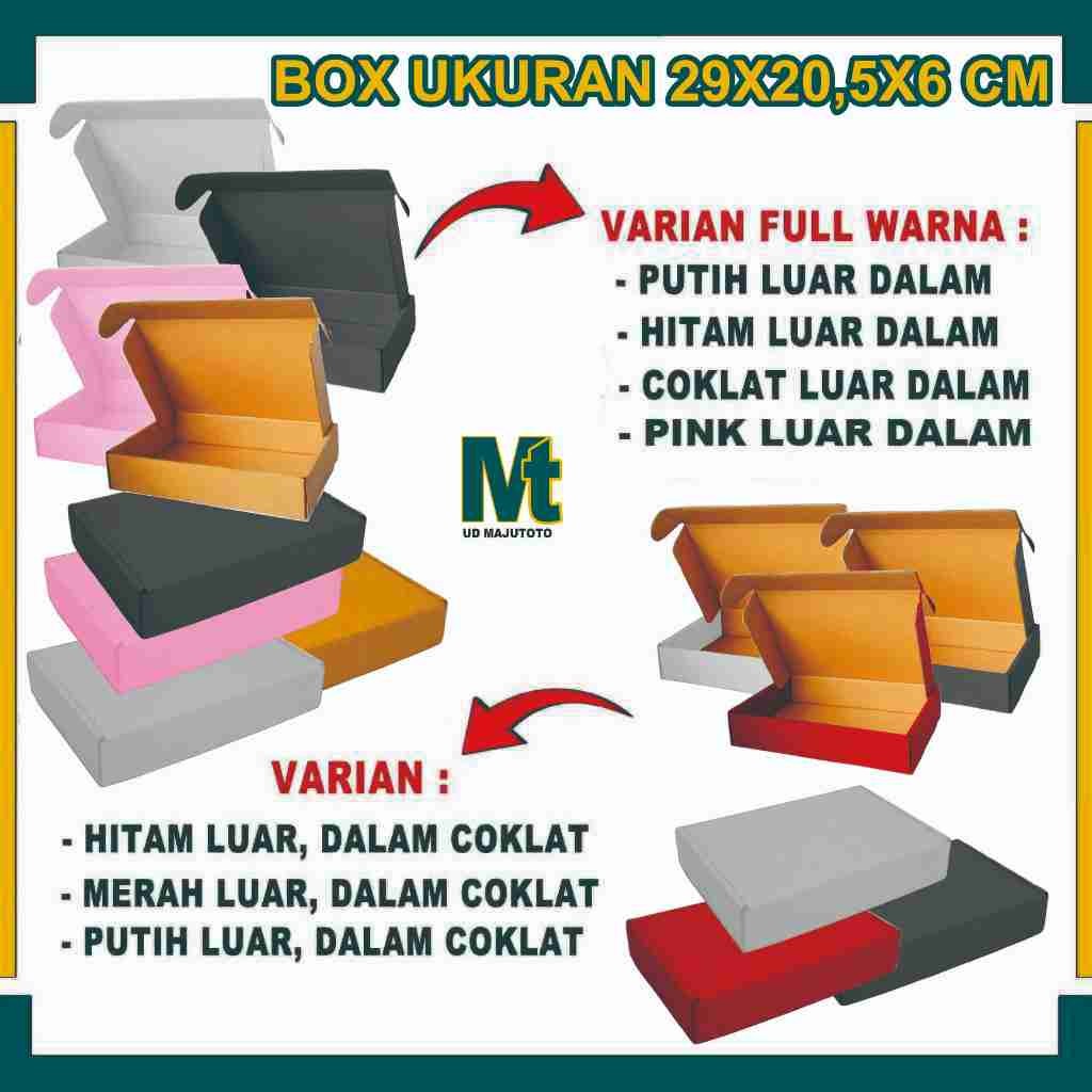 

Box 29x20,5x6 Cm / Box Lipat Samping / Kardus Polos