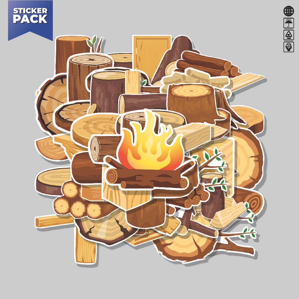 

[100PCS]Stiker Pack Stiker Ilustrasi Batang Pohon Aesthetic Vinyl Anti Air Dekorasi Sticker Laptop Buku Journal Koper Helm Casing HP Gitar Helm Skateboard