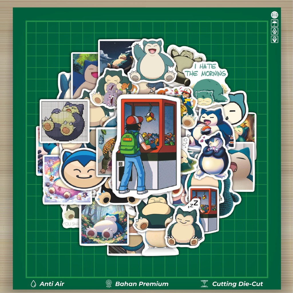 

HOT 50 PCS STIKER Stiker Kartun Snorlax V3 Stiker Fashion Cars Decal Dingin Kartu Album Custom Vinyl Anti Air- Sticker Aesthetic Buku Journal Koper Casing HP Tablet Laptop Helm Motor Botol Minum