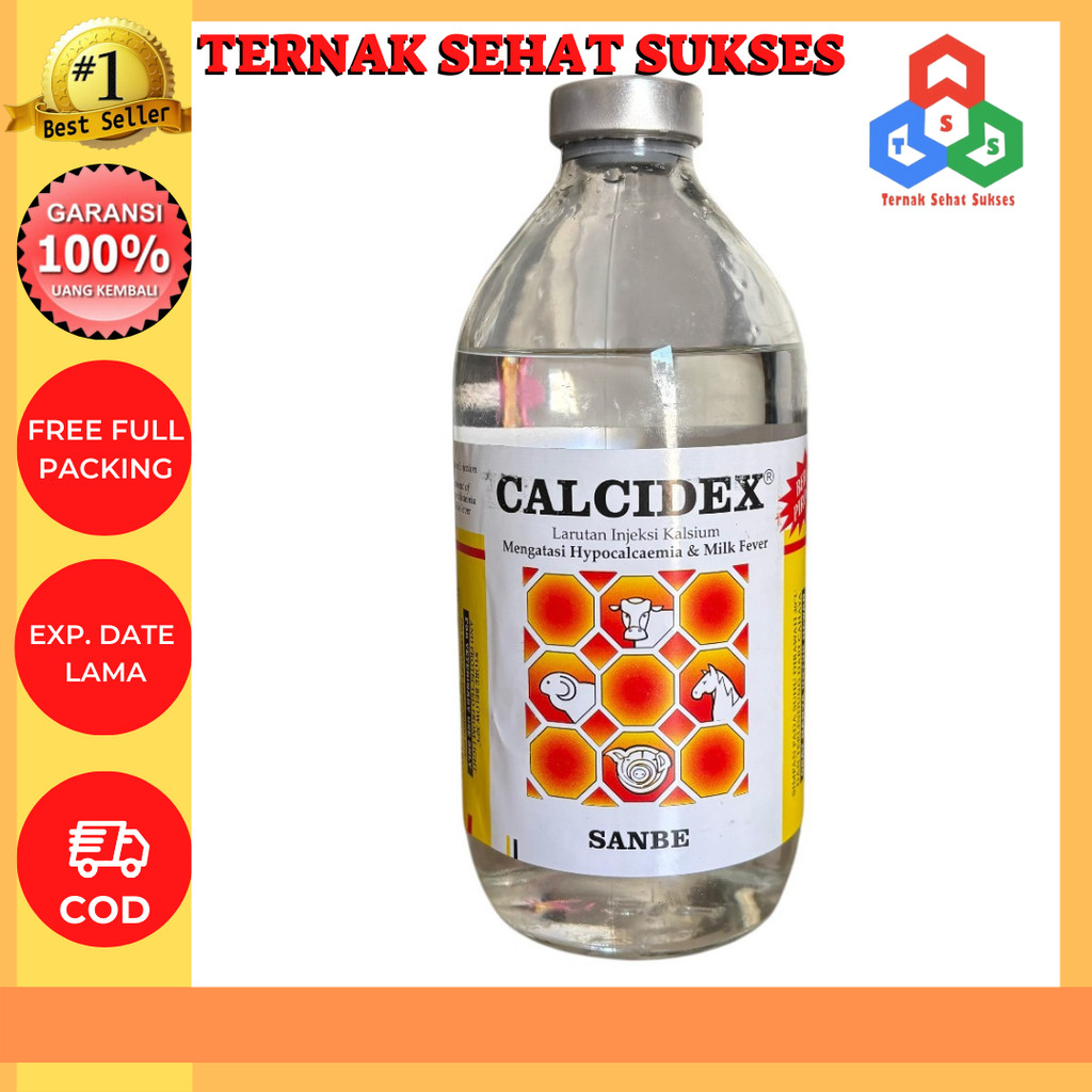 Calcidex 500 ml Larutan Injeksi Kalsium Sapi Kambing Kuda
