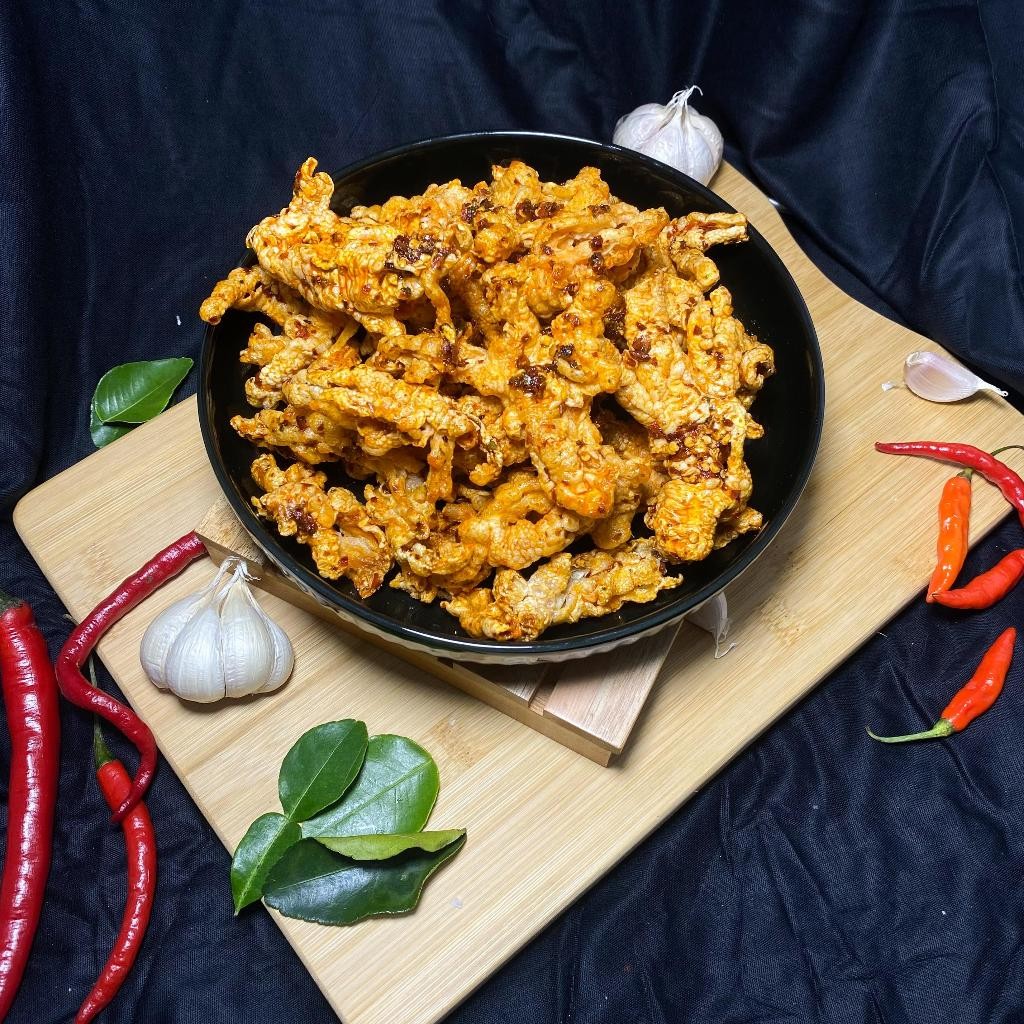 

1 KG KERIPIK CEKER TANPA TULANG - CAMILAN VARIAN ORIGINAL , PEDAS DAUN JERUK & PEDAS LEKOH CHILI OIL