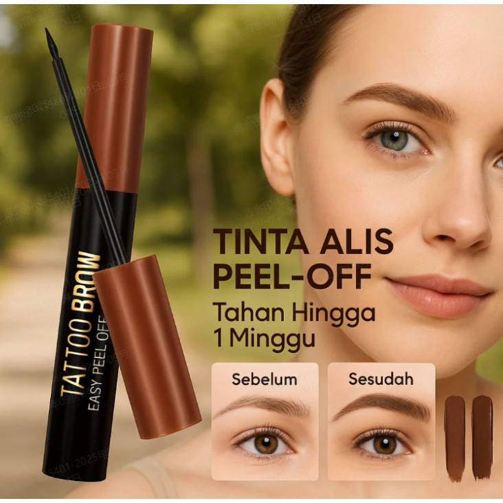 COD⭐JUELREOU⭐ Eyebrow Tint untuk Pemula /Pewarna Alis Peel Off/Tinta Alis Tahan Lama/Pensil alis/Tat