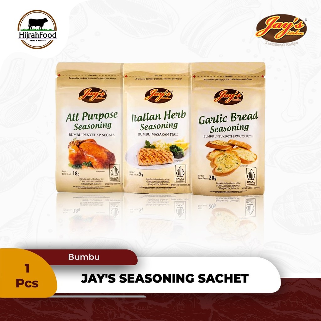 

Jay's Kitchen Seasoning Spicess Zip Lock | Bumbu Rempah Alami