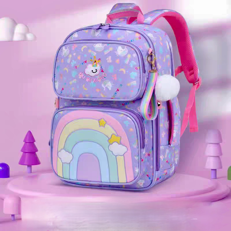 Tas Sekolah Perempuan Anak Berkualitas Import Ransel Glitter Blingberry Anti Air Rainbow Kado Anak S