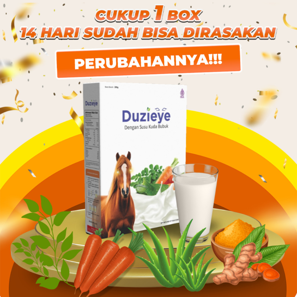 

Terlaris Duzi Eye - Susu Kuda Lombok Nutrisi Mata Bubuk 200 Gram