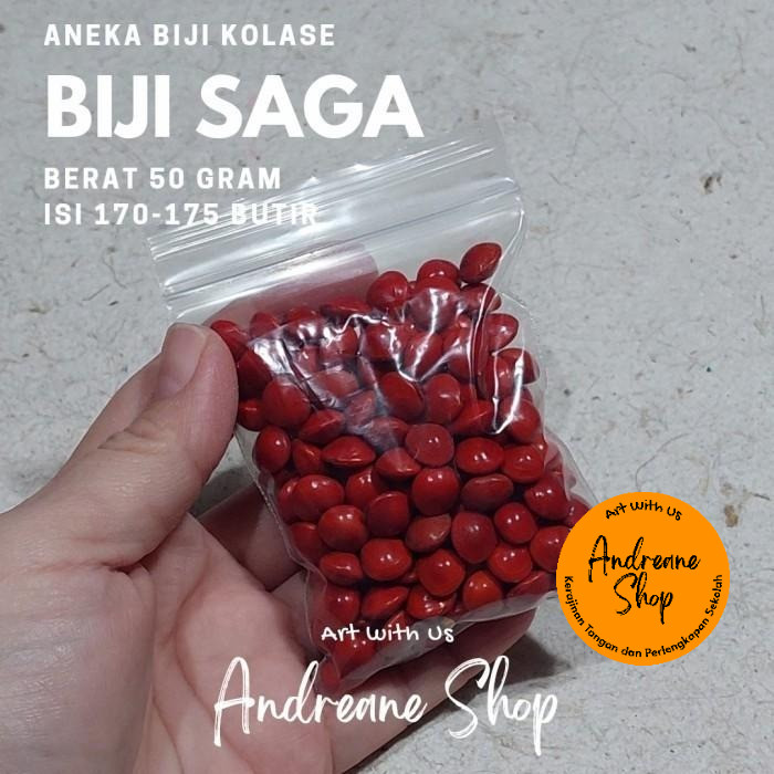 

Biji Saga Merah (50gram) – Bahan Alami untuk Kerajinan Tangan & Kolase