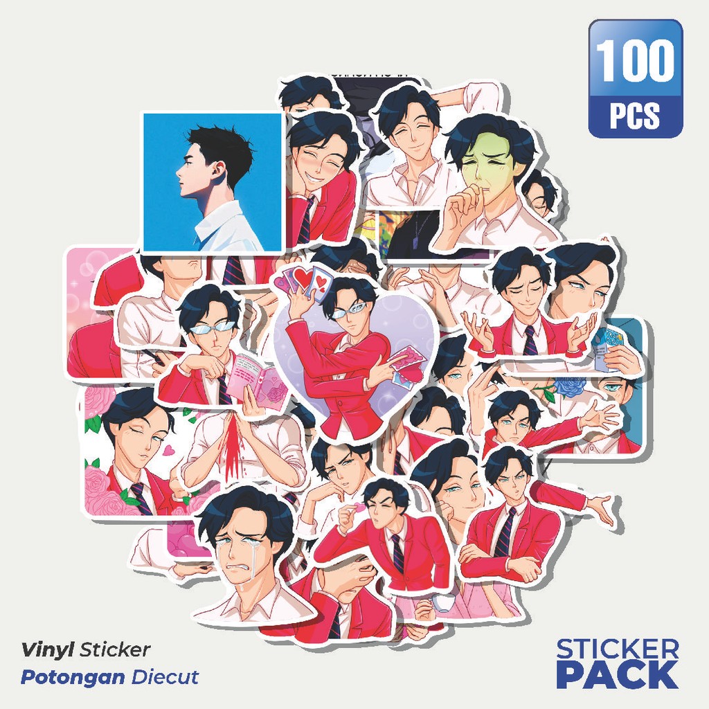

100 PCS STIKER Yan Boys Waterproof Aesthetic- Untuk Laptop, Motor, dan Helm - Paper Stationery Pack