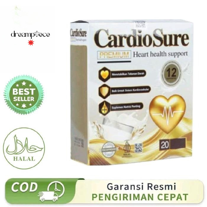 

CardioSure Premium Susu Obat Herbal Jantung Kolesterol Asam Urat BPOM Halal 12 Sachet Menstabilkan Tekanan Darah & Mendetoks Tubuh