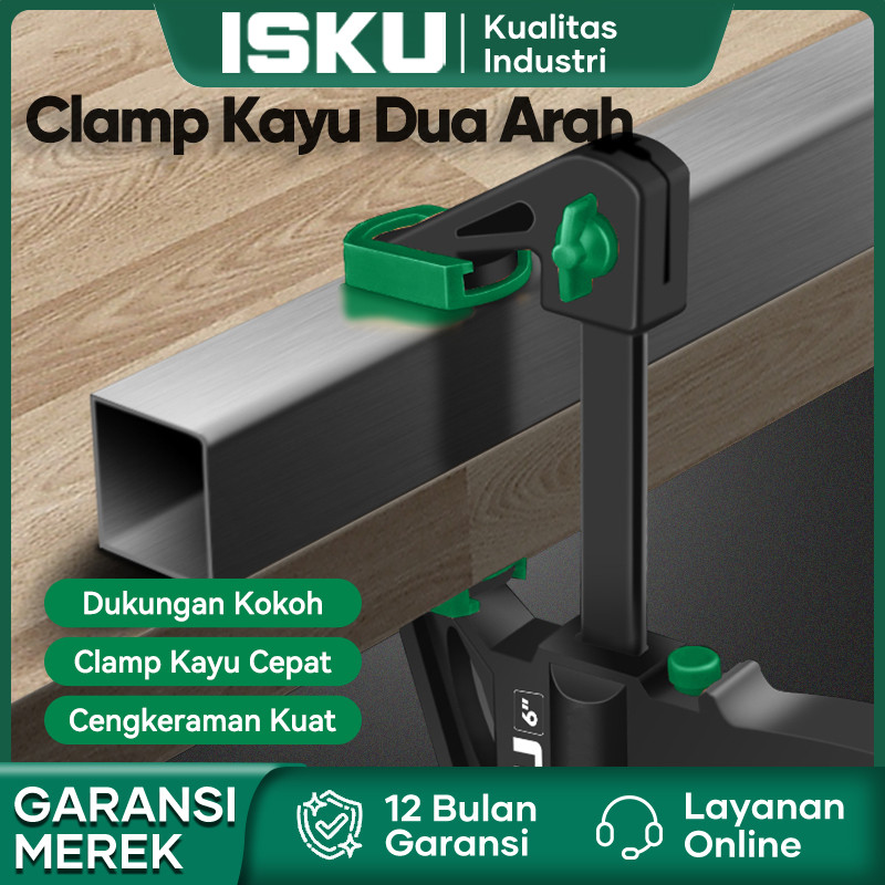 ISKU F Clamp Alat Penjepit Kayu 6-24 Inch /Klem Kayu Catok F Clamp /Klem Kayu
