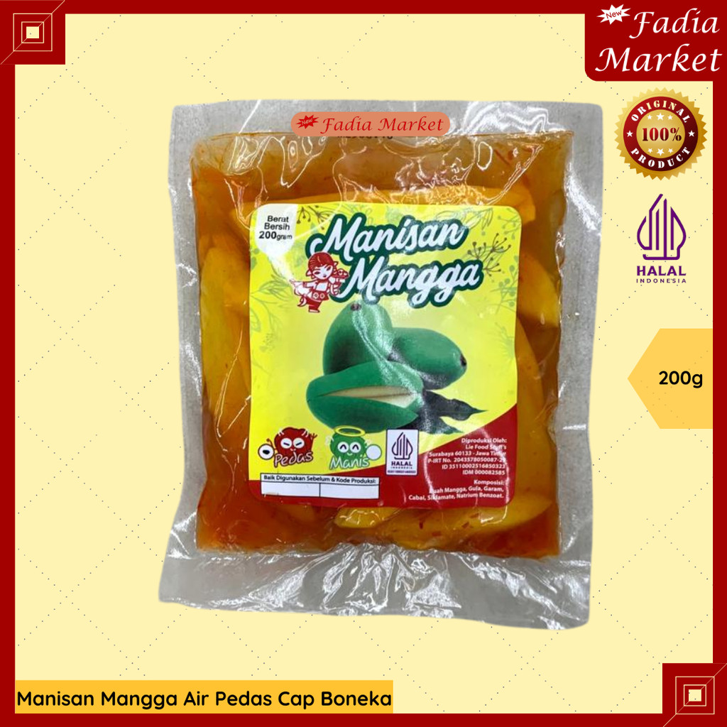 

Manisan Mangga Air Pedas Cap Boneka 200g – Manisan Buah Segar Pedas Asli