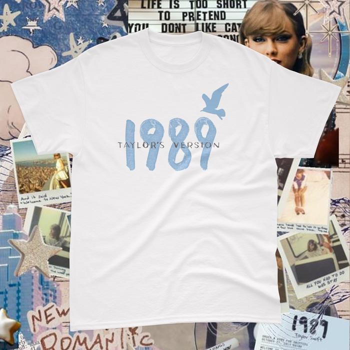 (COD) Taylor Swift 1989 Taylor's Version T-shirt Hoodie or Sweater - T-shirt White, S