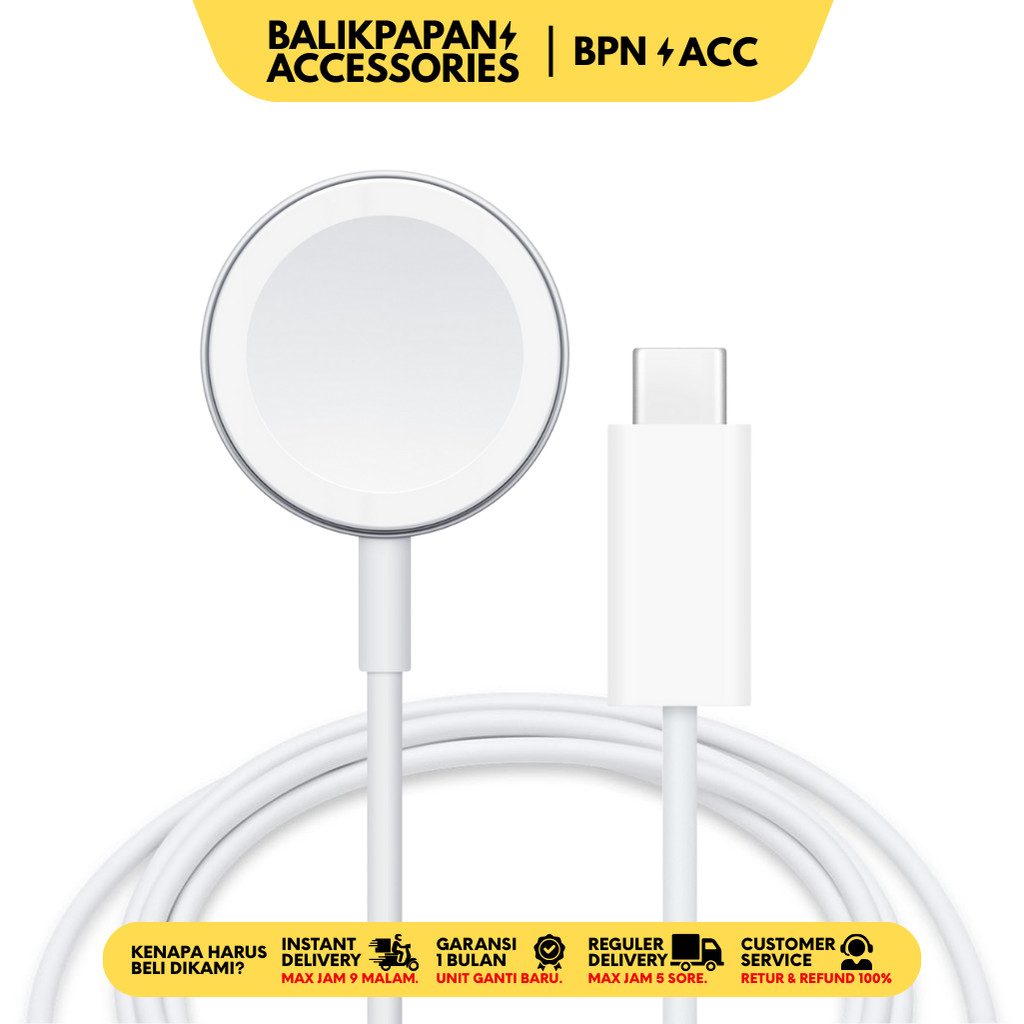 Kabel Charger iWatch Magnetic Charger ke Type C Fast Charging 1M A2257 terlaris