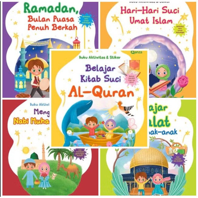 BHE QANZA: BUKU AKTIVITAS & STIKER - Buku Anak Muslim - Esra Korkmaz