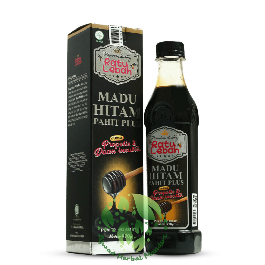 

Madu Hitam Pahit Plus Propolis Ratu Lebah 470gr - Obat Diabetes Kolesterol Asam Urat Darah Tinggi