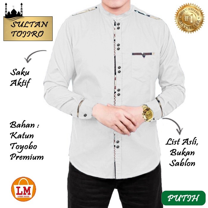 TERLARIS LM 25555-25561 Baju Koko Pria SULTAN TOJIRO TOYOBO TERMURAH TERLARIS TERBARU jj-0