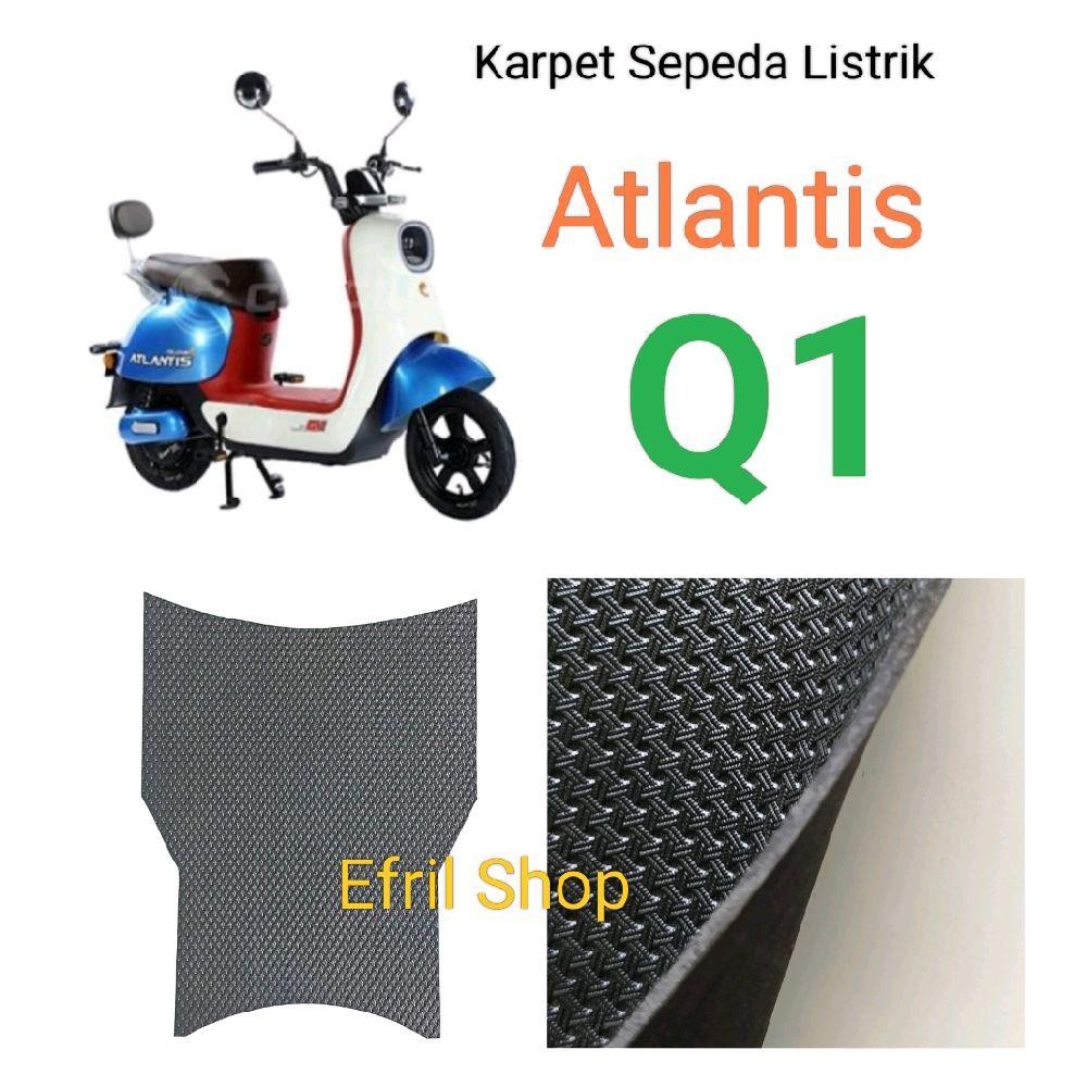Karpet Sepeda Listrik Atlantis Q1 Bahan Karet Motif