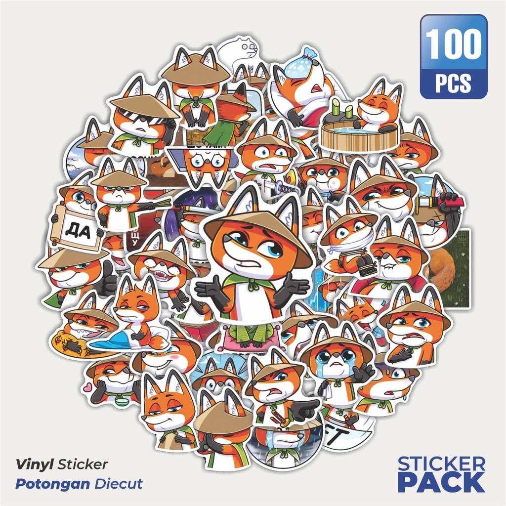 

MURAH 100 PCS Stiker Vk Ryu Waterproof Aesthetic- Untuk Laptop, Motor, dan Helm - Paper Stationery Pack
