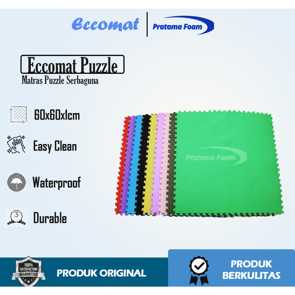 Terlaris [4 pcs] Eva Matras puzzle karpet / Eccomat / Puzzle Eva Polos 60 x 60 x 1 cm