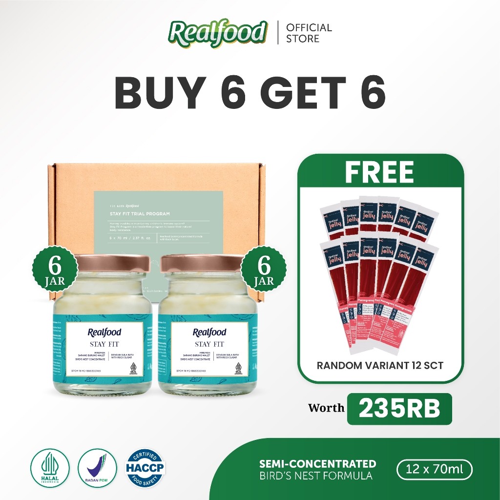 

FLAVORYA BUY 6 GET 6, Realfood Stay Fit Minuman Sarang Burung Walet