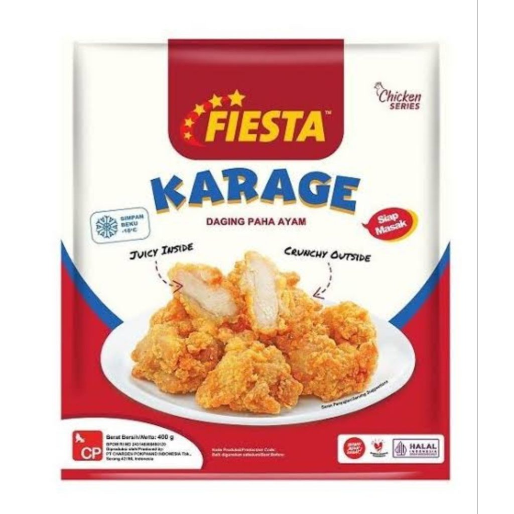 FIESTA CHICKEN KARAGE 400GR/ FIESTA CHICKEN NUGGET 400GR/ FIESTA CRISPY BUBBLE 400GR