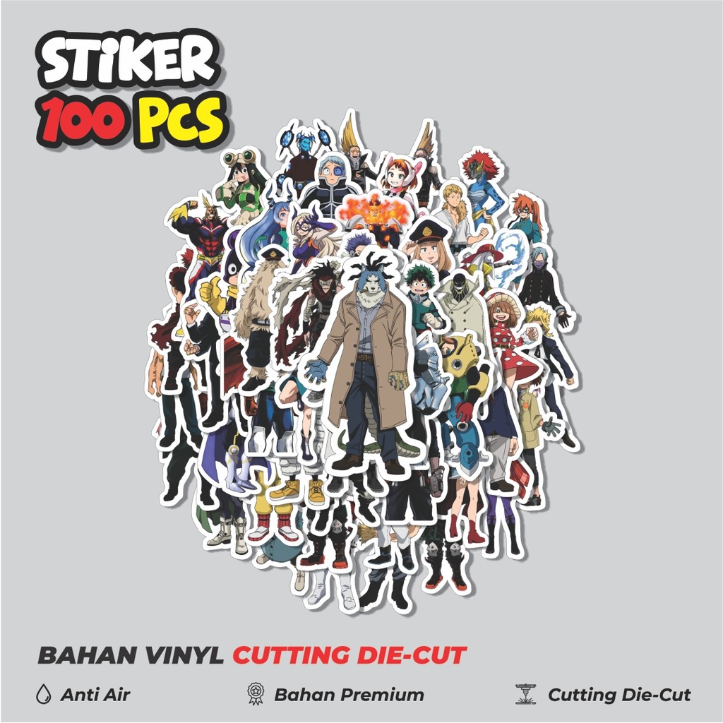 

Terbaru! 50 pcs Stiker Anime My Hero Academia Japan Anime V16 Dekorasi Lucu Kreatif untuk Notebook, Skateboard, HP