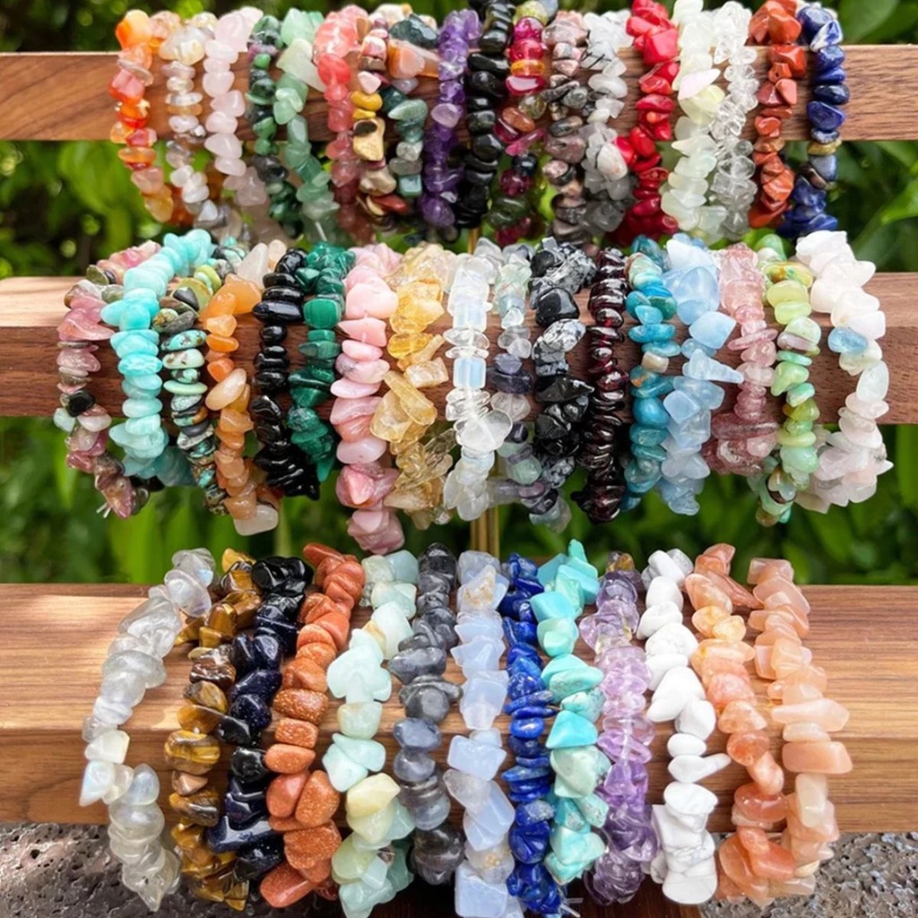 Alam citrine putih pinus harimau mata batu biru emas kecubung hijau Dongling warna-warni kristal ker