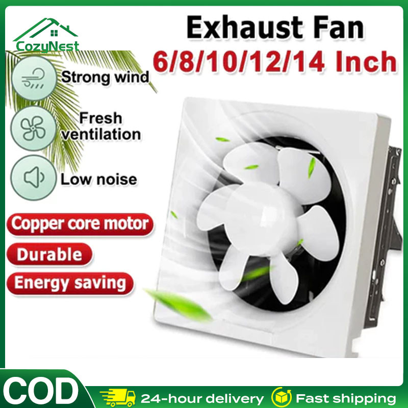 Exhaust Fan Dinding Kipas Angin Hexos 6inch Dan 8inch Pembuangan Hexos Wall Type Exhaust Fan bedroom