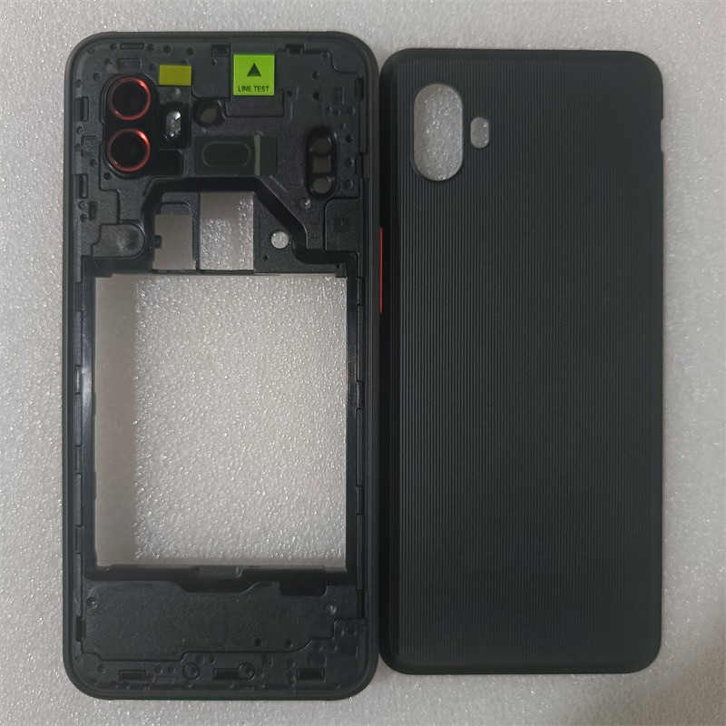 For Samsung Galaxy Xcover 6 Pro G736 Middle Frame Plate With Camera Lens +Battery Cover Back Case Fu