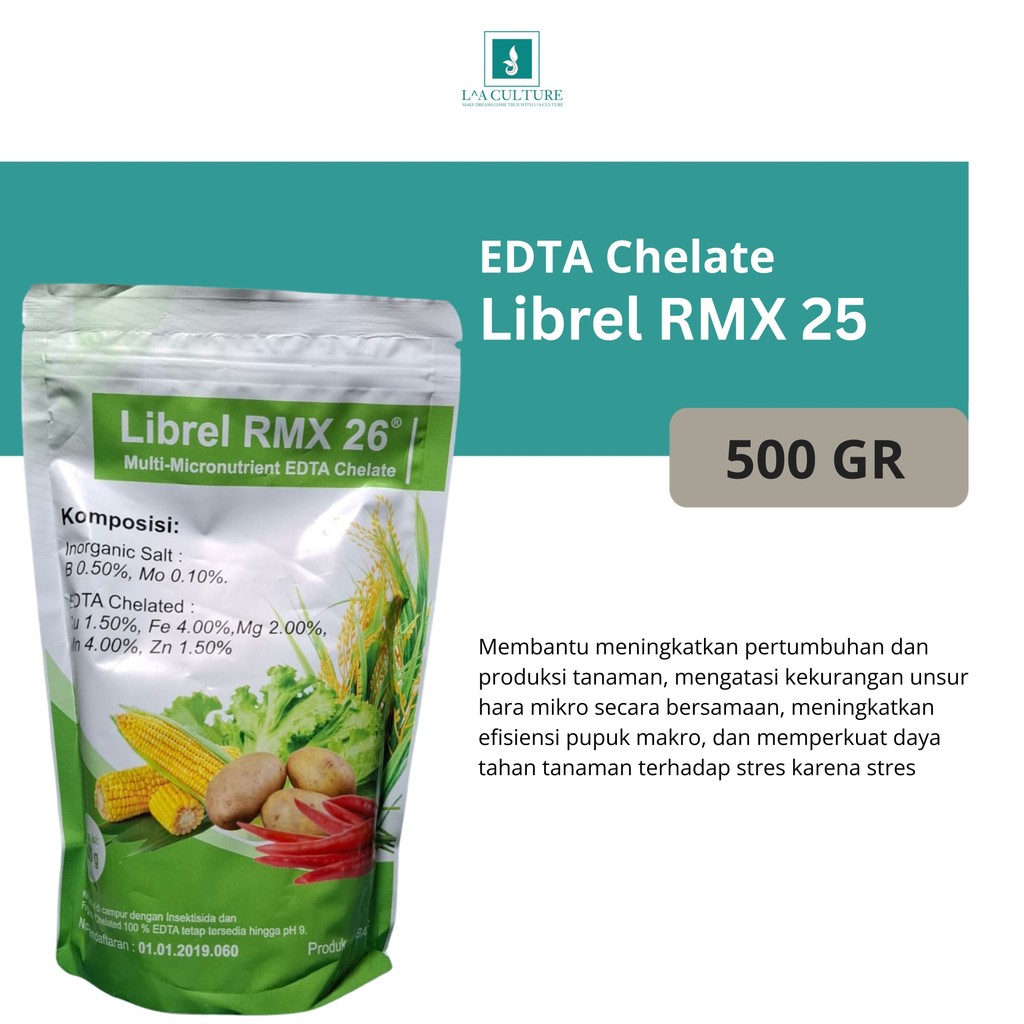 PUPUK MIKRO LIBREL RMX 26 MULTI EDTA CHELATE 500 GRAM