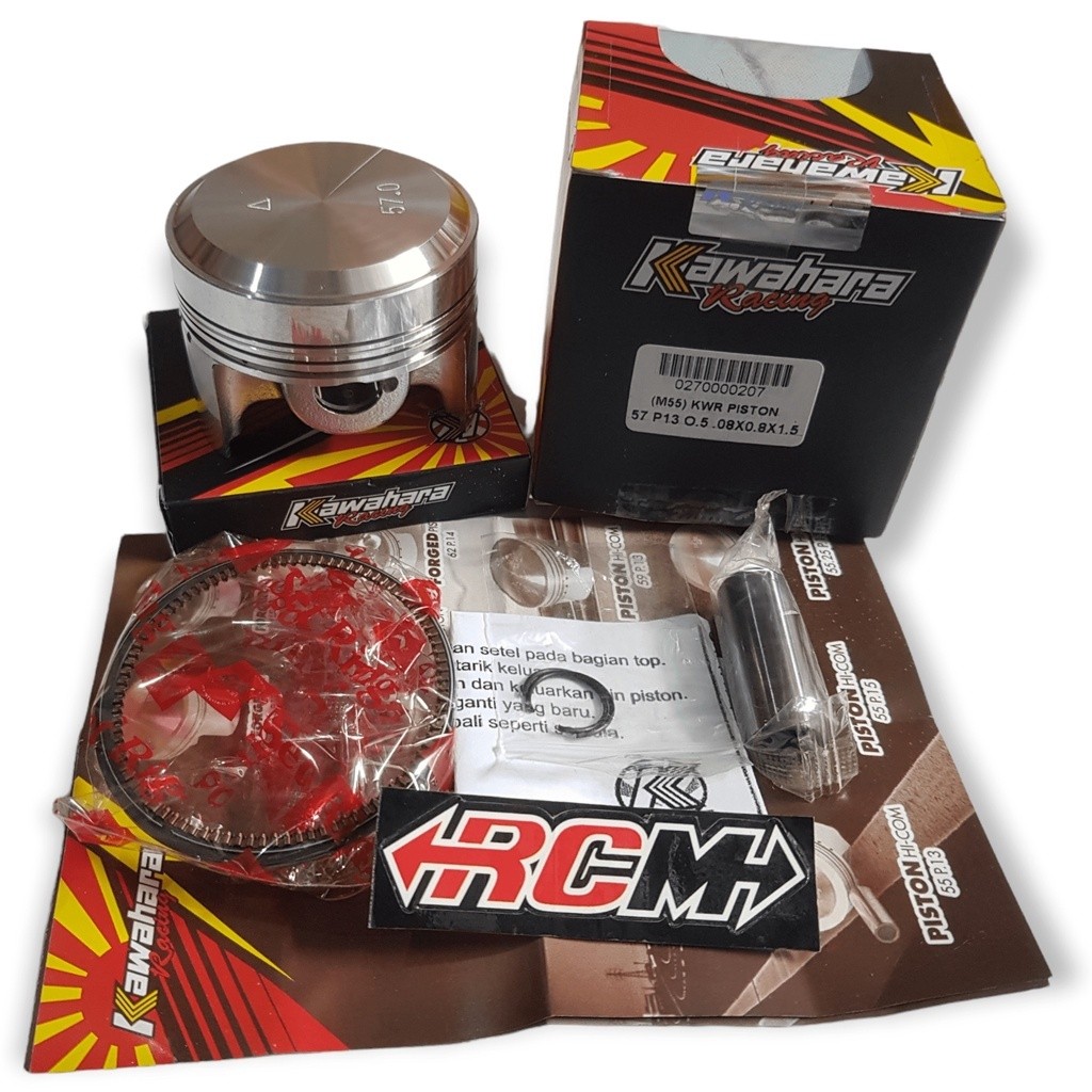 PISTON SEKER SEHER KIT SET KAWAHARA 57 MM 57MM PIN PEN 13 JUPITERZ VEGA SUPRA SUPRA X 125 GRAND KHAR