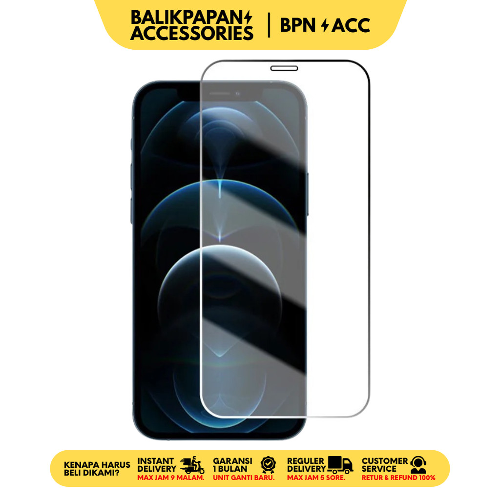 Anti Gores Tempered Glass iPhone Clear Bening - BALIKPAPAN ACC