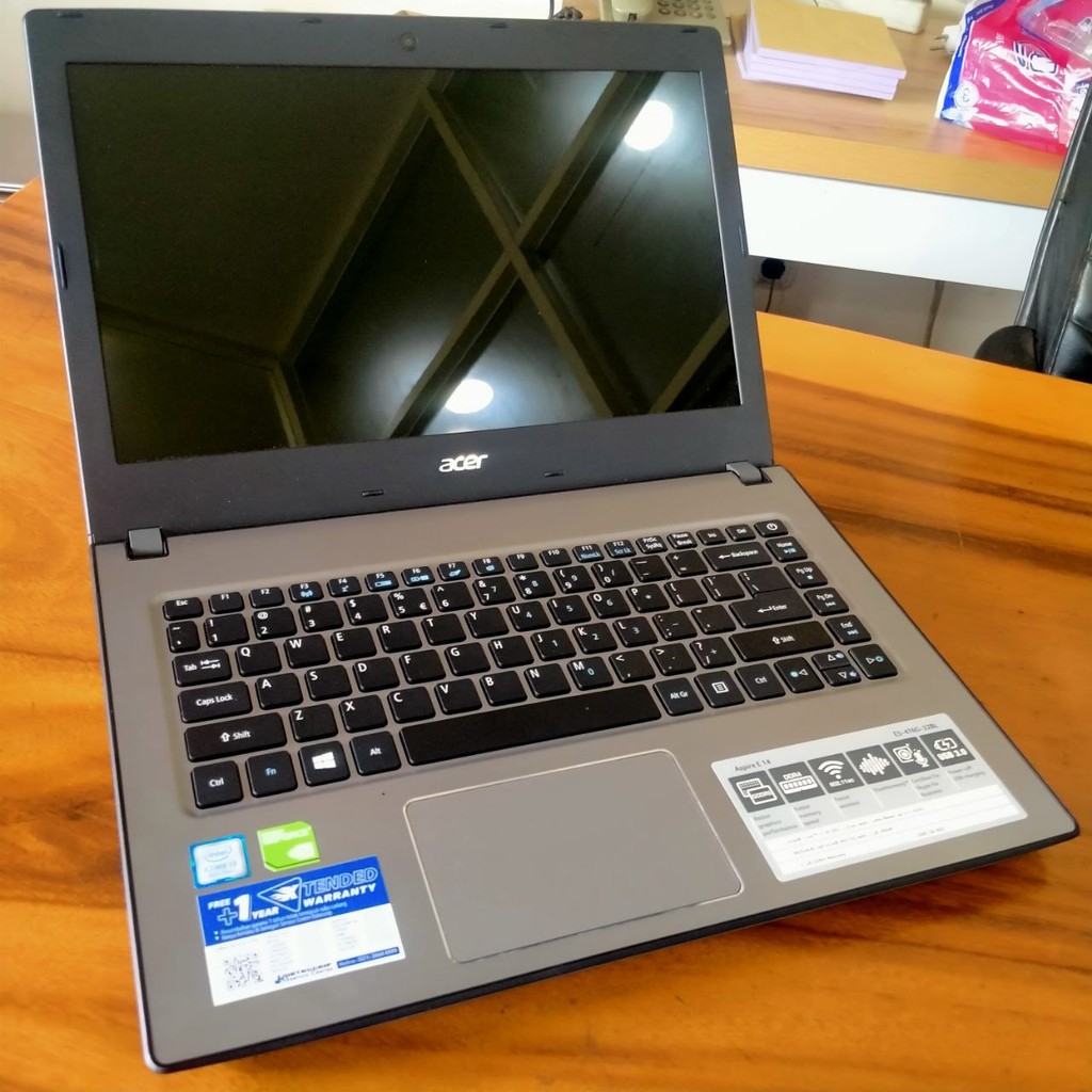 Laptop Acer e5 476G Core i5 8250u  nvidia mx130 Ram16GB SSD 1TB Window 10 + Office Normal Siap Pakai
