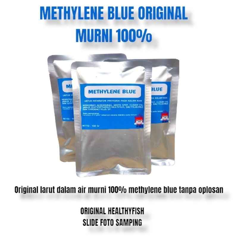 methylene blue / methylene blue 100gr / methylene blue 100 gram / obat biru ikan / methylene blue bu