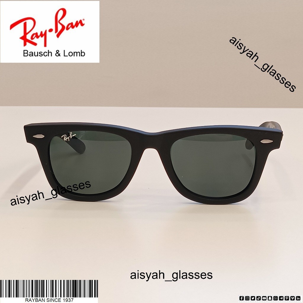 Kacamata Hitam Ray-Ban Wayfarer B&amp;L HITAM DOFF Vintage USA