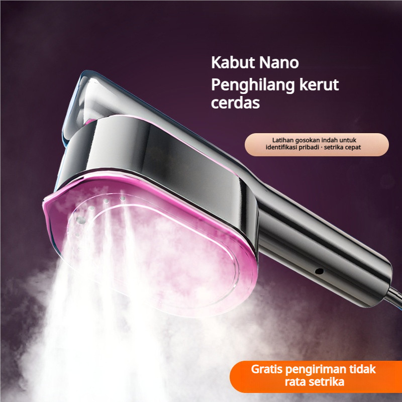 Layar besar Smart Setrika Uap Portable 1200W Setrika Mini Traveling Gosokan Baju Setrika Uap Low Wat
