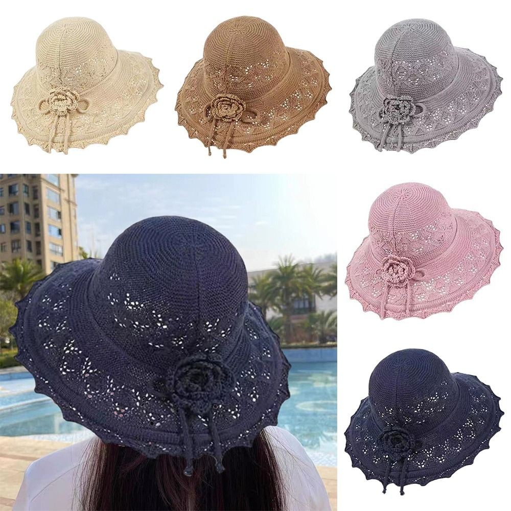 Spring Summer Foldable Sunshade Hat Lady Girls Fisherman Hat Buckets Hat Sunscreen Cap Outdoor Beach
