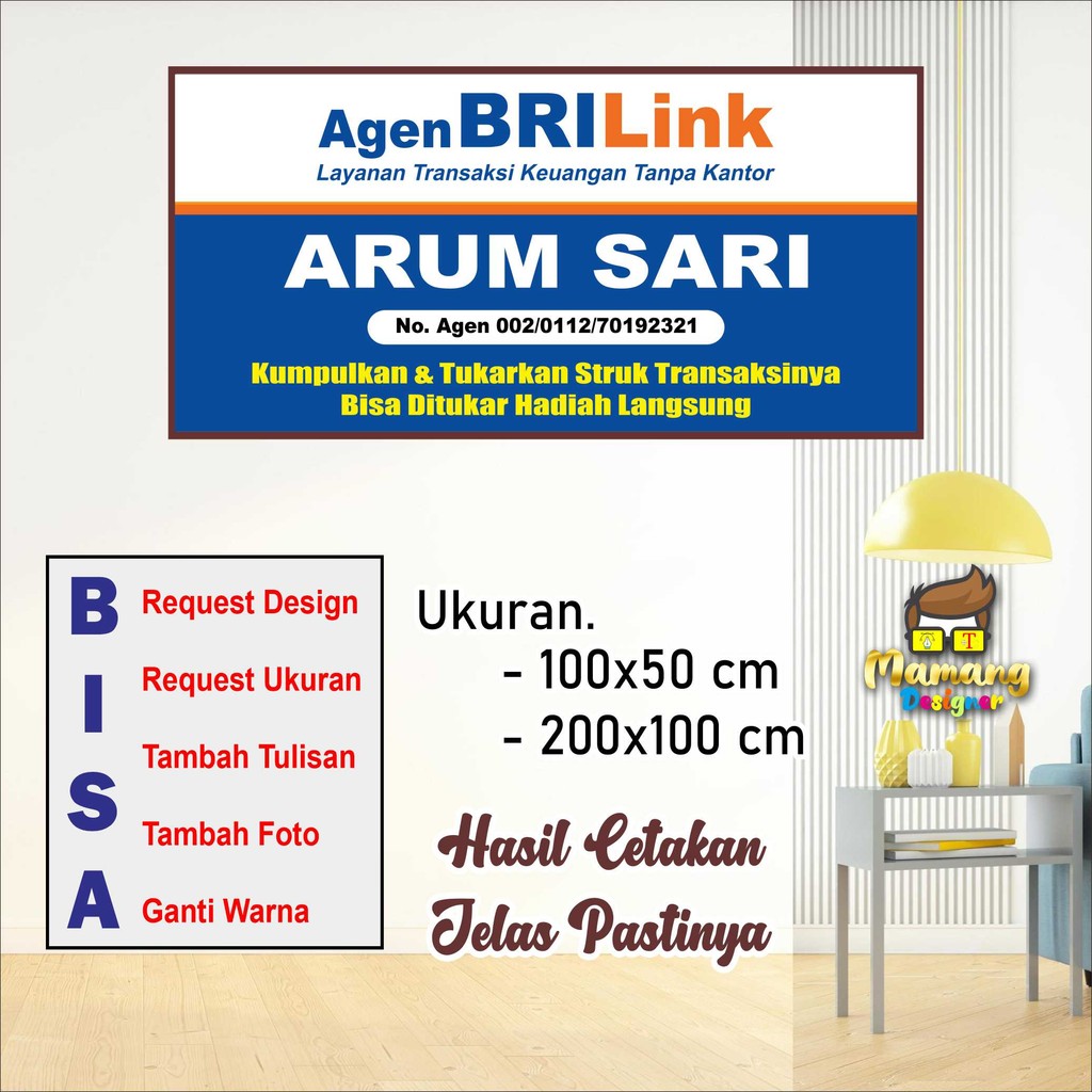 Cetak Backdrop Spanduk Banner Konter Brilink Murah