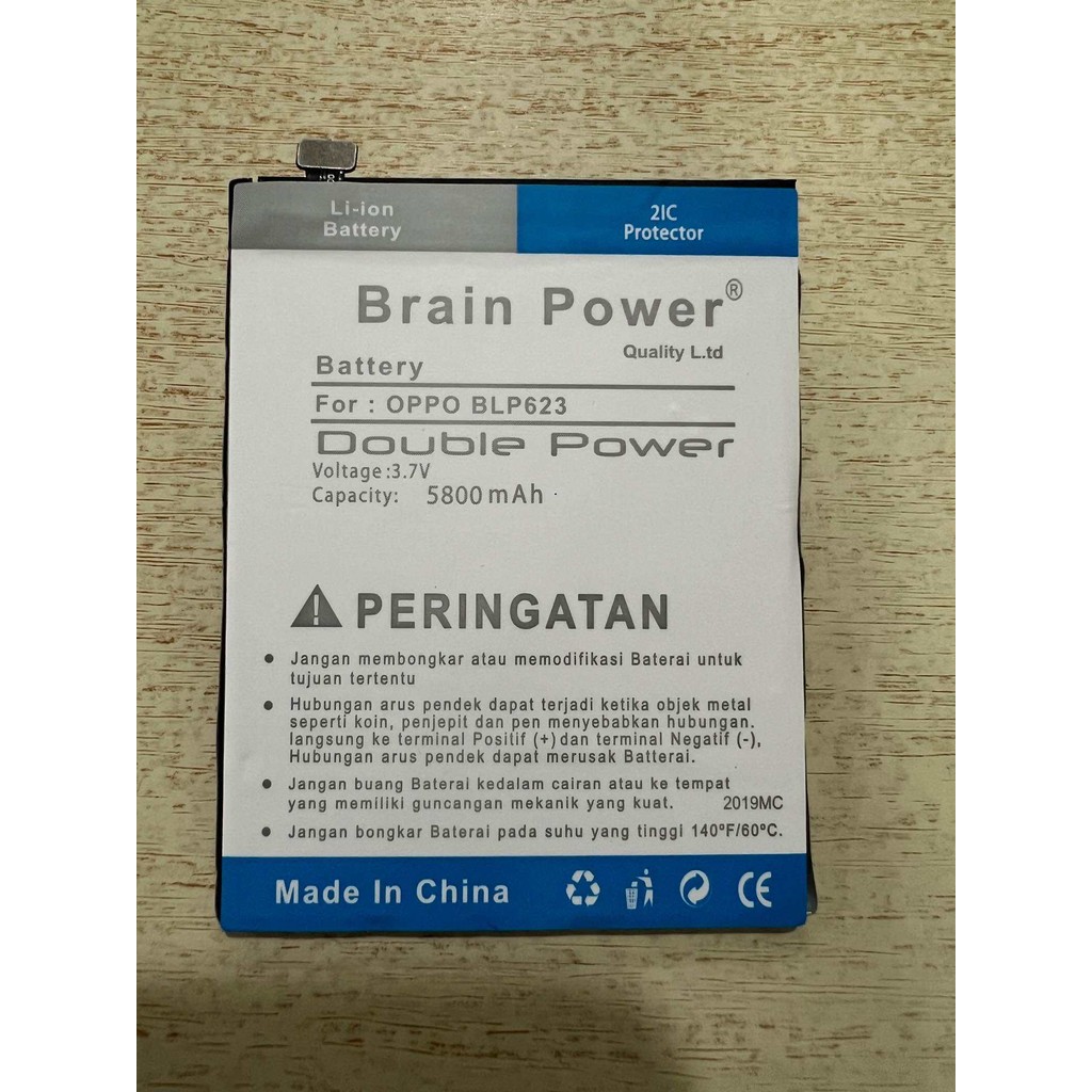 Baterai Batre Oppo BL623 / F3+ / F3 Plus / BLP-623 / R9+ / R9 Plus / Double Ic Brain Power KUALITAS 