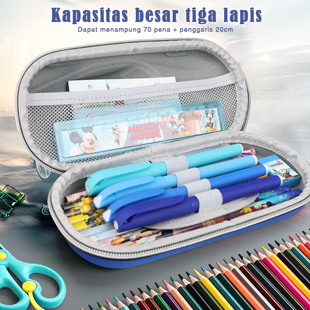 Kotak Pensil Sekolah Anak Car Tempat Pensil Anak 3D Timbul Mobil Sport Sekolah Tempat Pensil Pena El