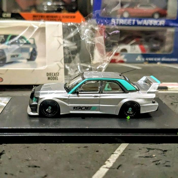 Diecast Rhino Model Mercedes Benz 190e Evo II Silver