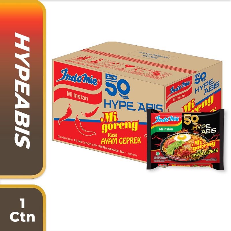 Indomie Hype Abis Mie Goreng Ayam Geprek (1 dus 40 pcs)
