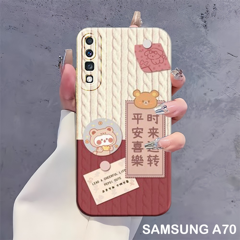 Cassing Hp Samsung A70 A50 A50S A30S A7 2018 2019 - Protect Camera - Case Aesthetic - Case macaroon 