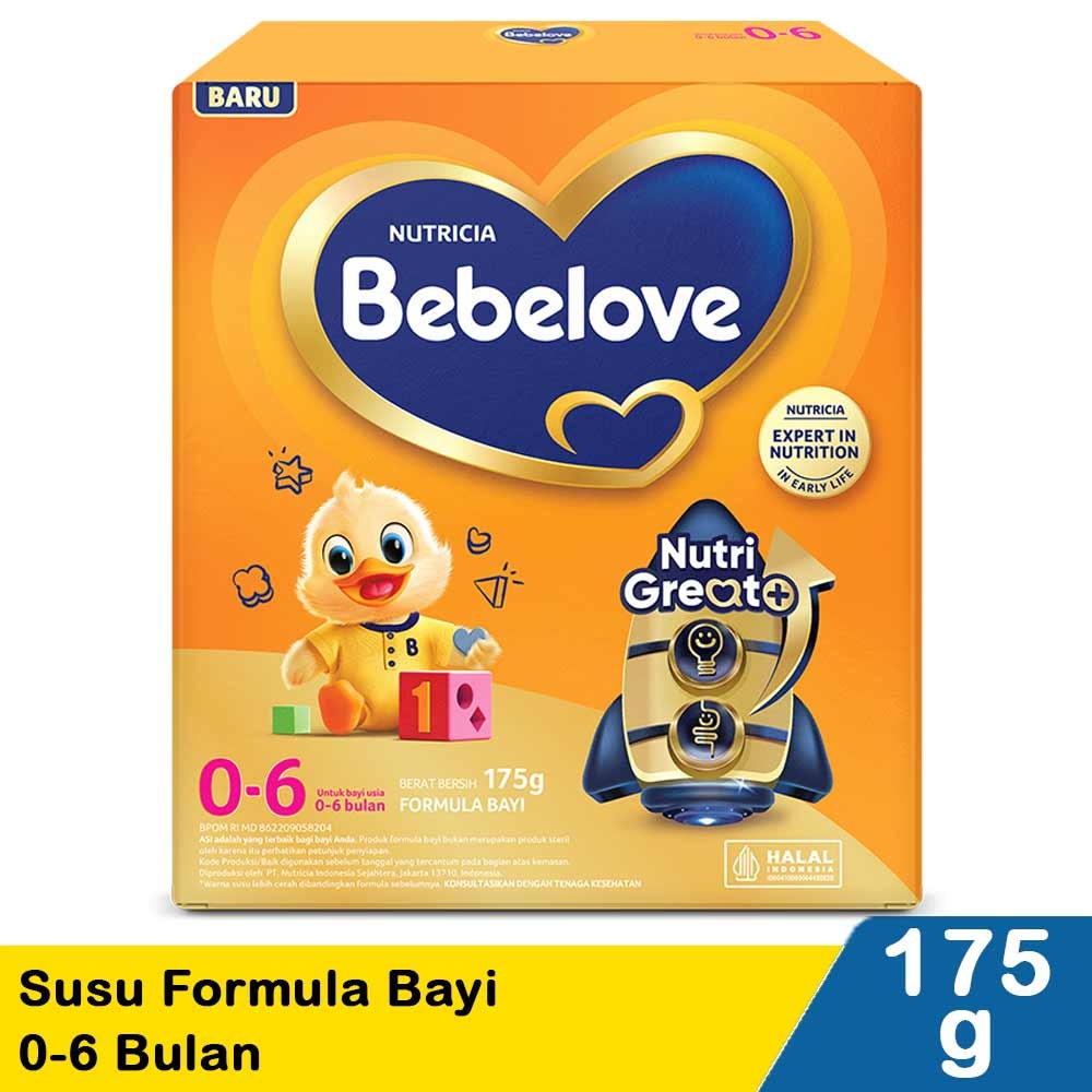 BEBELOVE 1 SUSU FORMULA BAYI 0-6 BULAN  175g