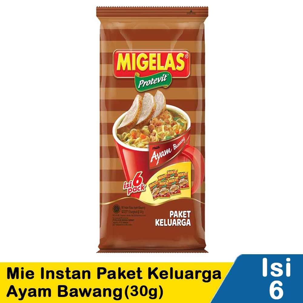 MIGELAS MIE INSTANT PAKET KELUARGA AYAM BAWANG 6x28/30g