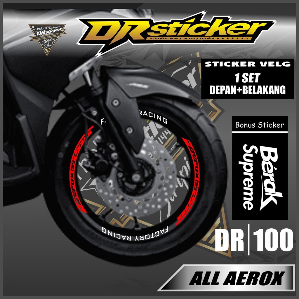 Sticker Velg - Cutting Velg Sticker Cutting Velg Motor AEROX