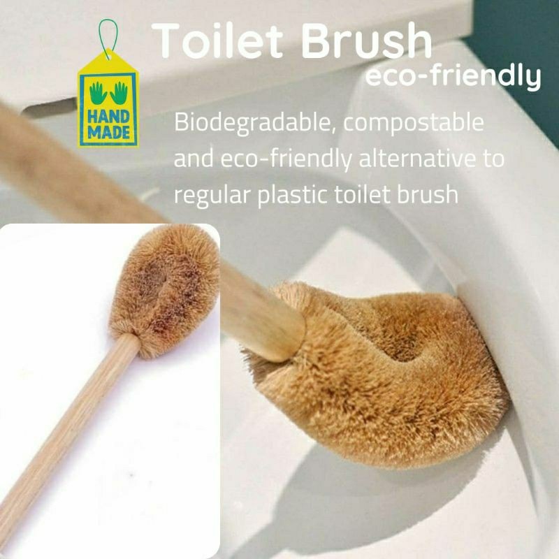 Sikat WC Toilet Sikat Kamar Mandi Sikat Gagang ECO Friendly Sabut Kelapa